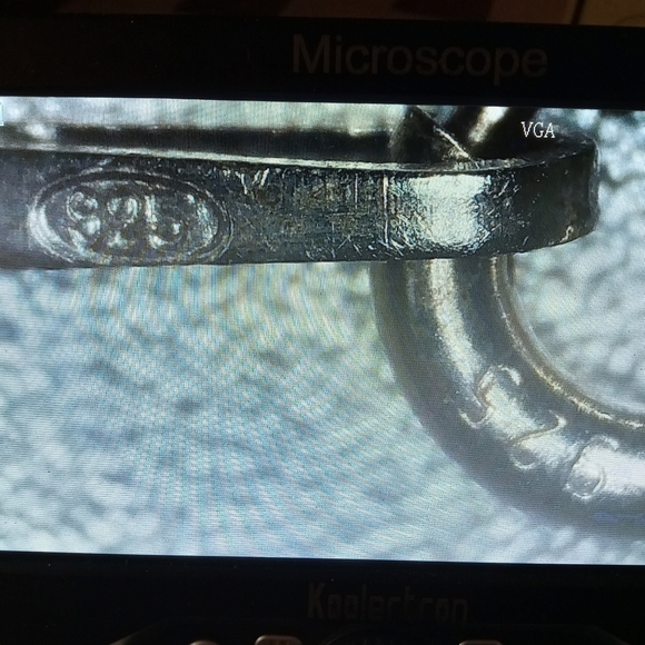 👍 5 for $20 vintage Aurora Borealis crystals on 925 sterling silver 18" chain - Picture 4 of 4